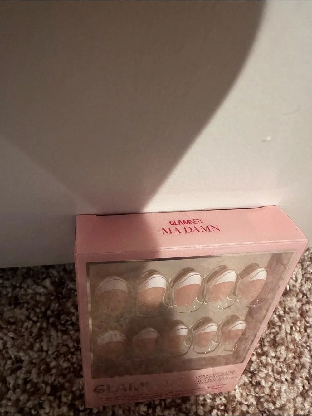 Glamnetic Short Almond Classic White French Tip Nail Set